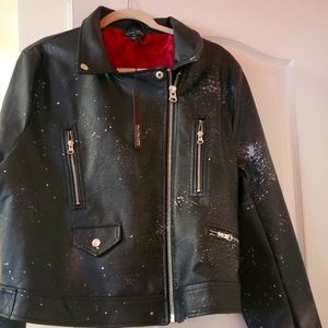 Work of Art Faux Leather Jacket
